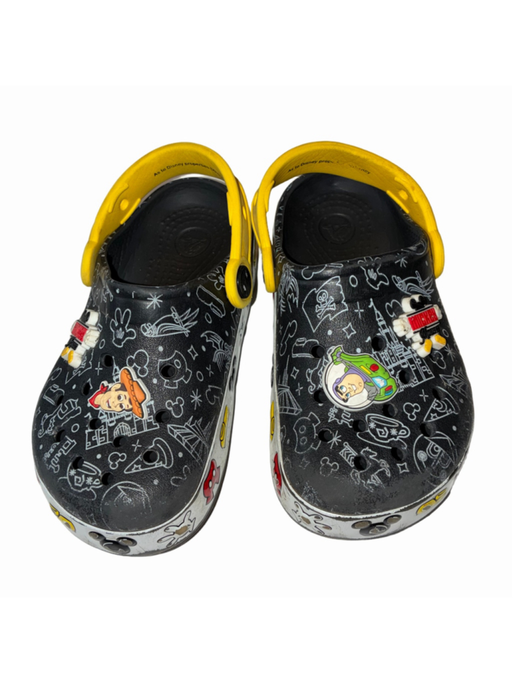 Crocs Disney Mickey Mouse Clogs with Jibbetz Size C11 Toddler Black Yellow